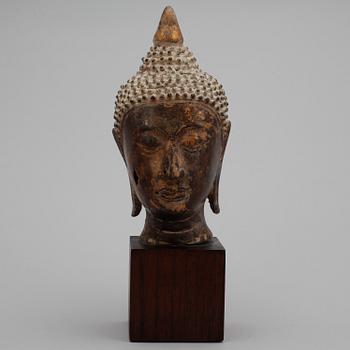 BUDDHAHUVUD, brons, sydostasien.