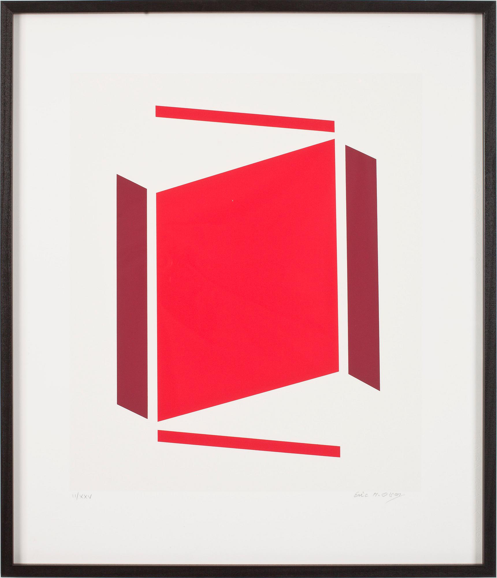 ERIC H OLSON, färglitografi. Signerad o numrerad II/XXV.