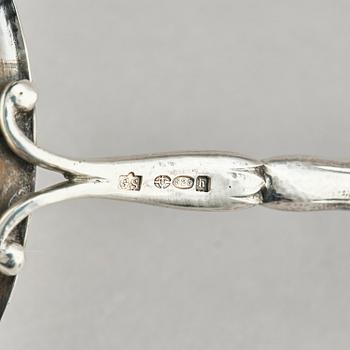 Georg Jensen, a sterling silver and ivory gravy ladle, model no 93, Copenhagen, Denmark 1924.
