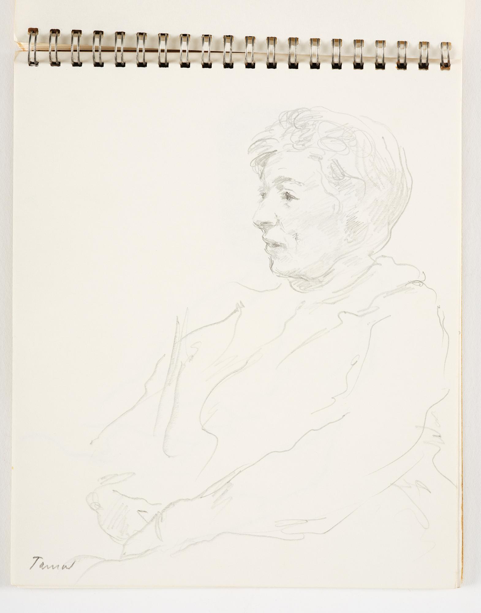 Lotte Laserstein, 4 skissböcker med blyertsteckningar.