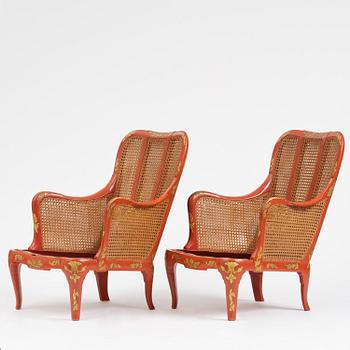 Carl Malmsten, a pair of Swedish Grace armchairs, cabinetmaker Albin Johansson, Stockholm, for Villa Kvikkjokk, 1927-28.