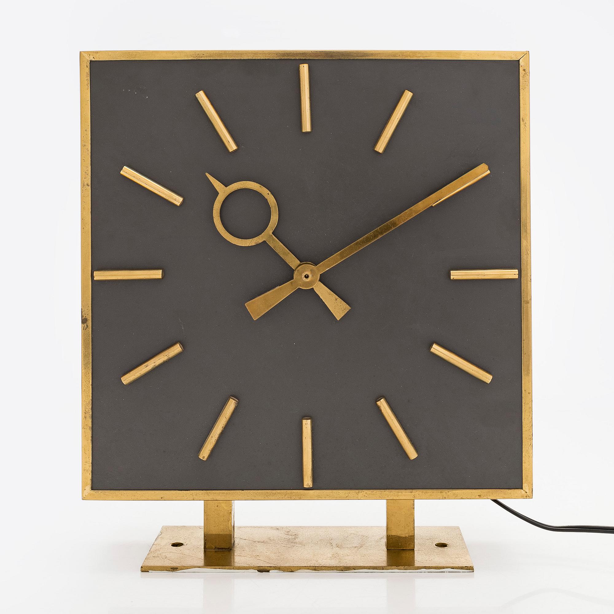 Wall clock, made to order, for The copper House,   Arkkitehtitoimisto Blomstedt & Lampén 1958.