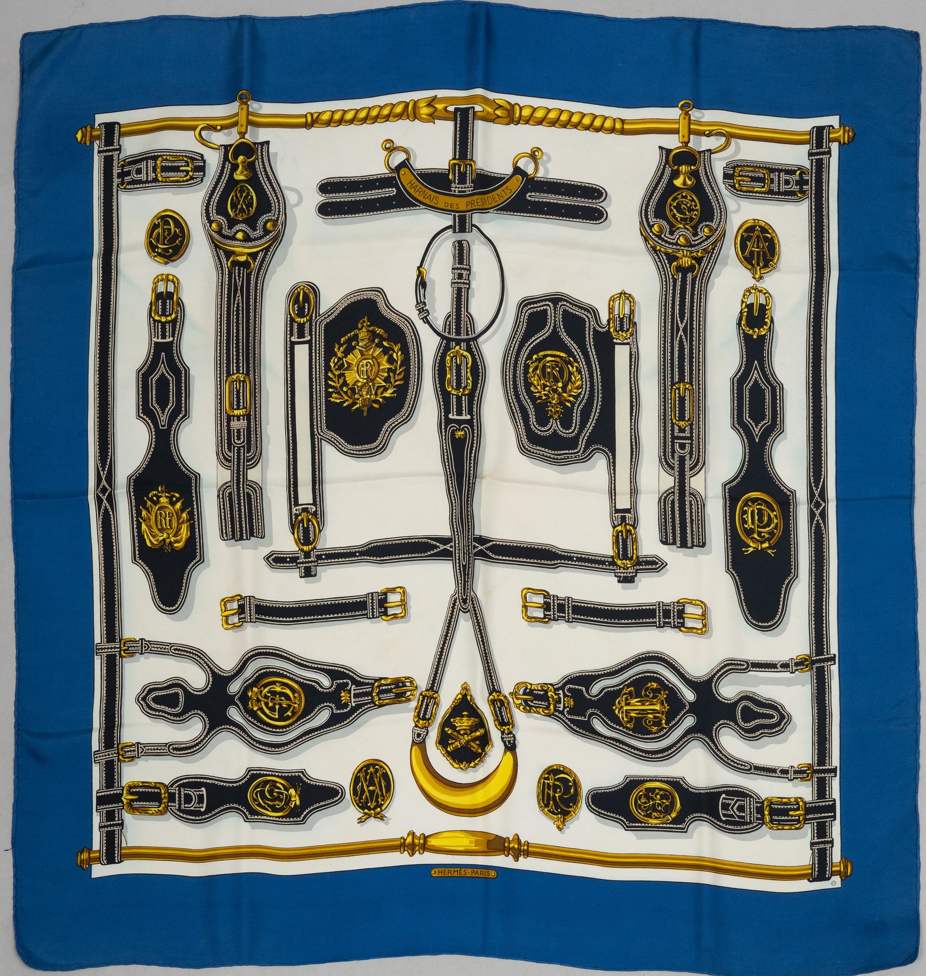 Hermès, a 'Harnais des Présidents' scarf.