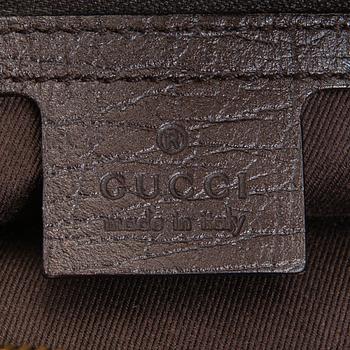 Gucci, a 'Horsebit GG Canvas Hobo Bag'.