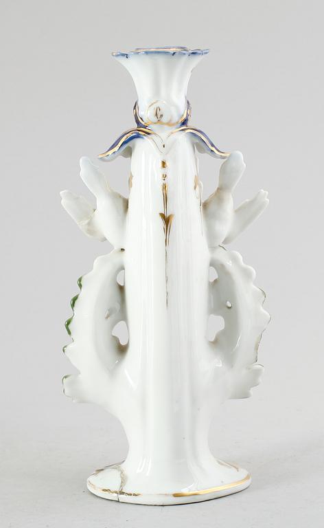 LJUSSTAKE, porslin, möjligen Ryssland, 1800-talets mitt.