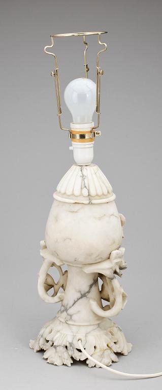 BORSDLAMPA, alabaster, Jugend tidigt 1900-tal.