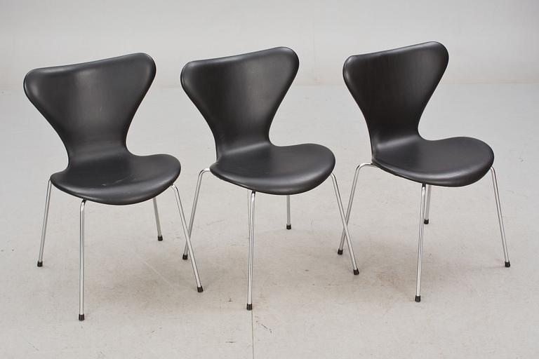 STOLAR, 6 st, "Sjuan", Arne Jacobsen för Fritz Hansen.