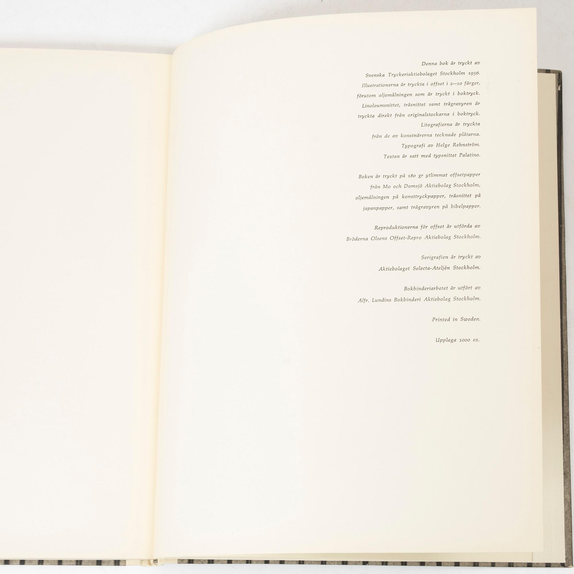 Olle Bærtling, Bok, Per Bjurströms "Tekniker i grafiken" med seriegrafi av Olle Baertling. Upplaga om 1000 ex.