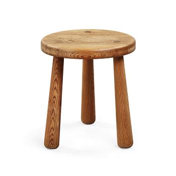 An Axel Einar Hjorth stained pine 'Utö' stool, Nordiska Kompaniet, Sweden 1930's.