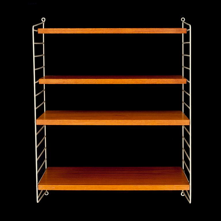 PARTI STRINGHYLLOR OCH GAVLAR, teak och mahogny, 13 delar, Nisse Strinning för String AB.