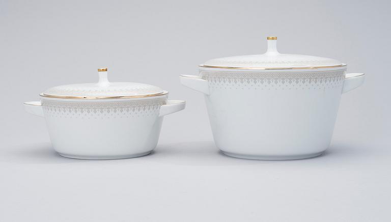 MATSERVIS, 70 delar, porslin, "Noblesse", Hutschenreuther, Selb, Tyskland 1950-60-tal.