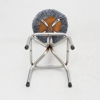A set of four bar stools, mid 20th Century.
