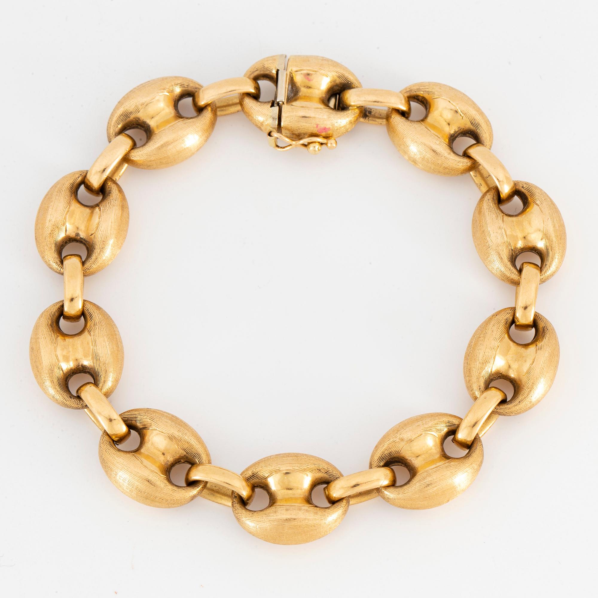 18K gold necklace, Uno A Erre, Italy.