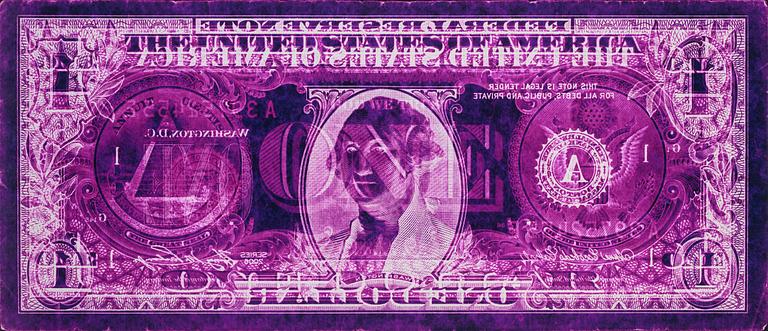 David LaChapelle, "Negative Currency: One Dollar Bill Used as Negative, New York 1990 - 2008".