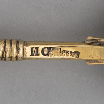 Ignati Sazikov, Serveringssked, förgyllt silver, S:t Petersburg 1860-tal.