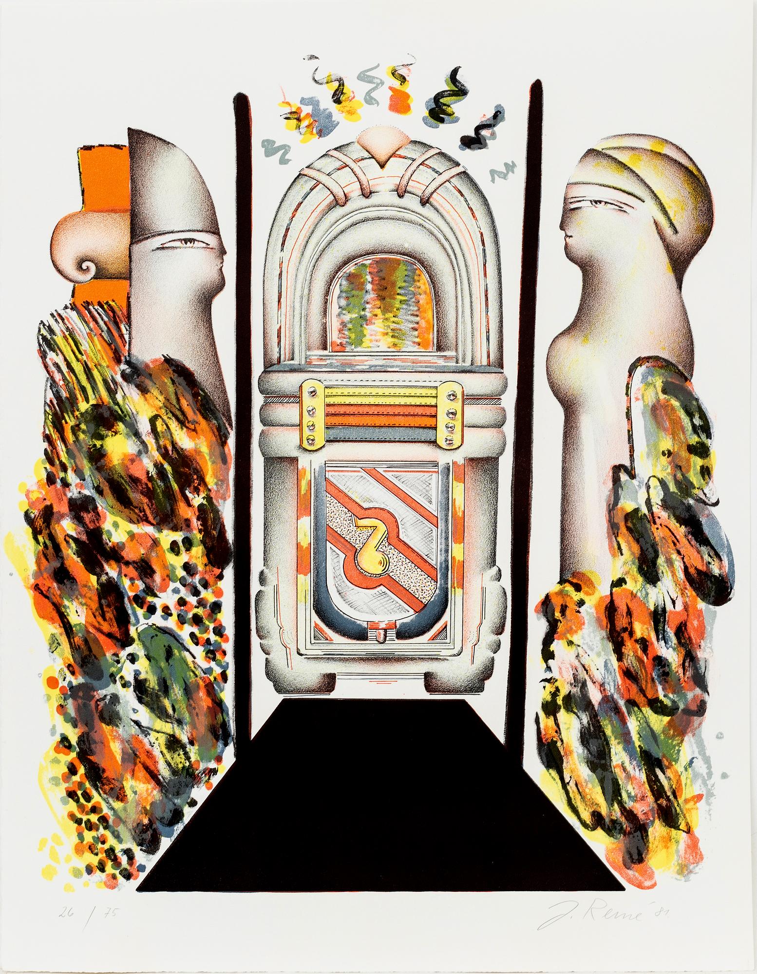 Graphic portfolio, 9 sheets, "Music Maestro Please II", 1981.