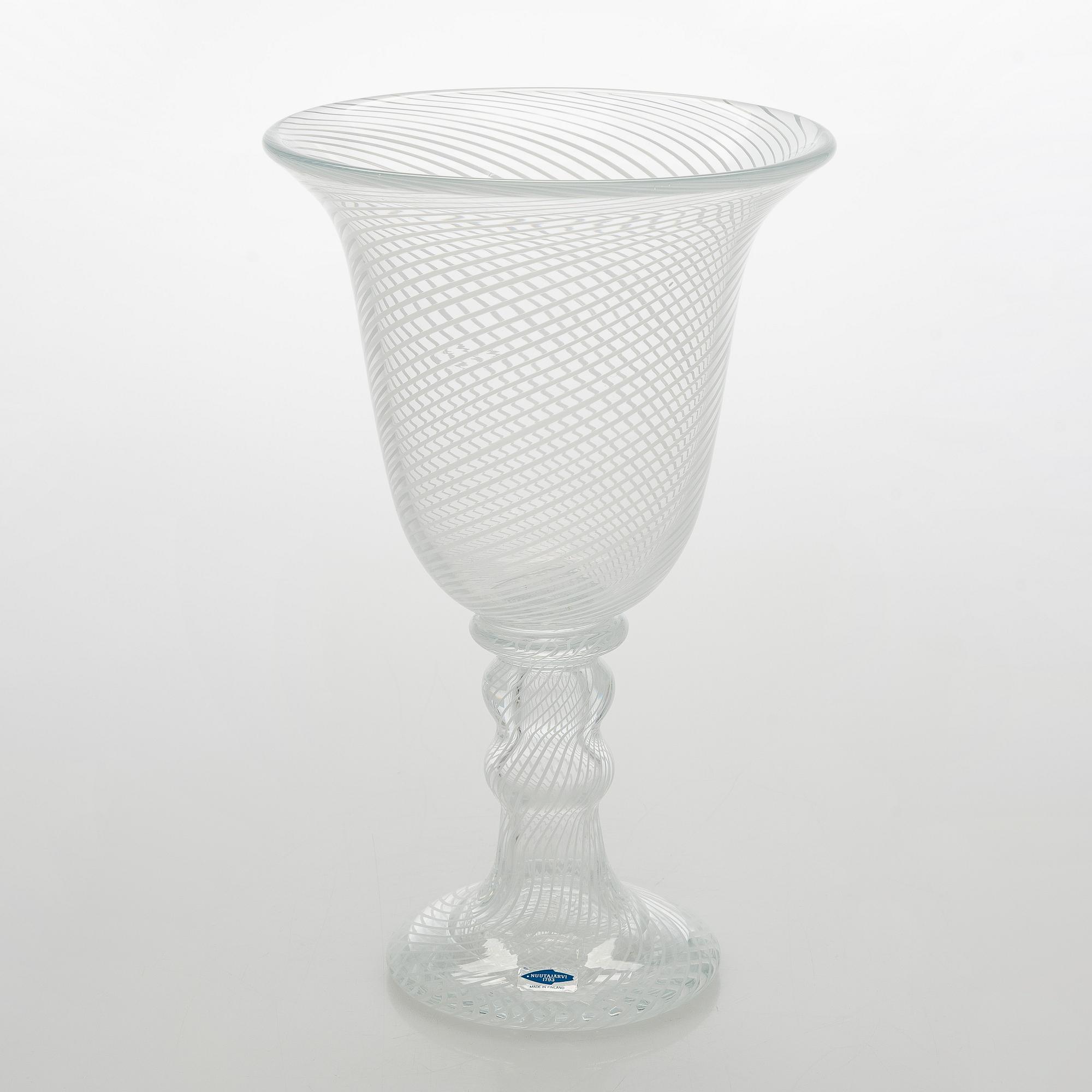 Heikki Orvola, pokal/vas, glas, signerad Heikki Orvola Nuutajärvi Iittala.