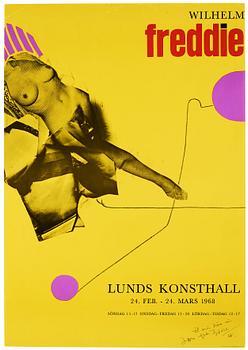 Wilhelm Freddie, Exhibition poster from Lunds Konsthall 1968.