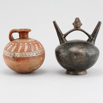 A vessel, so called Moche and Tiwanaku vessel, cheramic, probably made in 19th / 20th century.