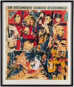MIMMO ROTELLA, silkscreen and collage signed and numbered 1/80.