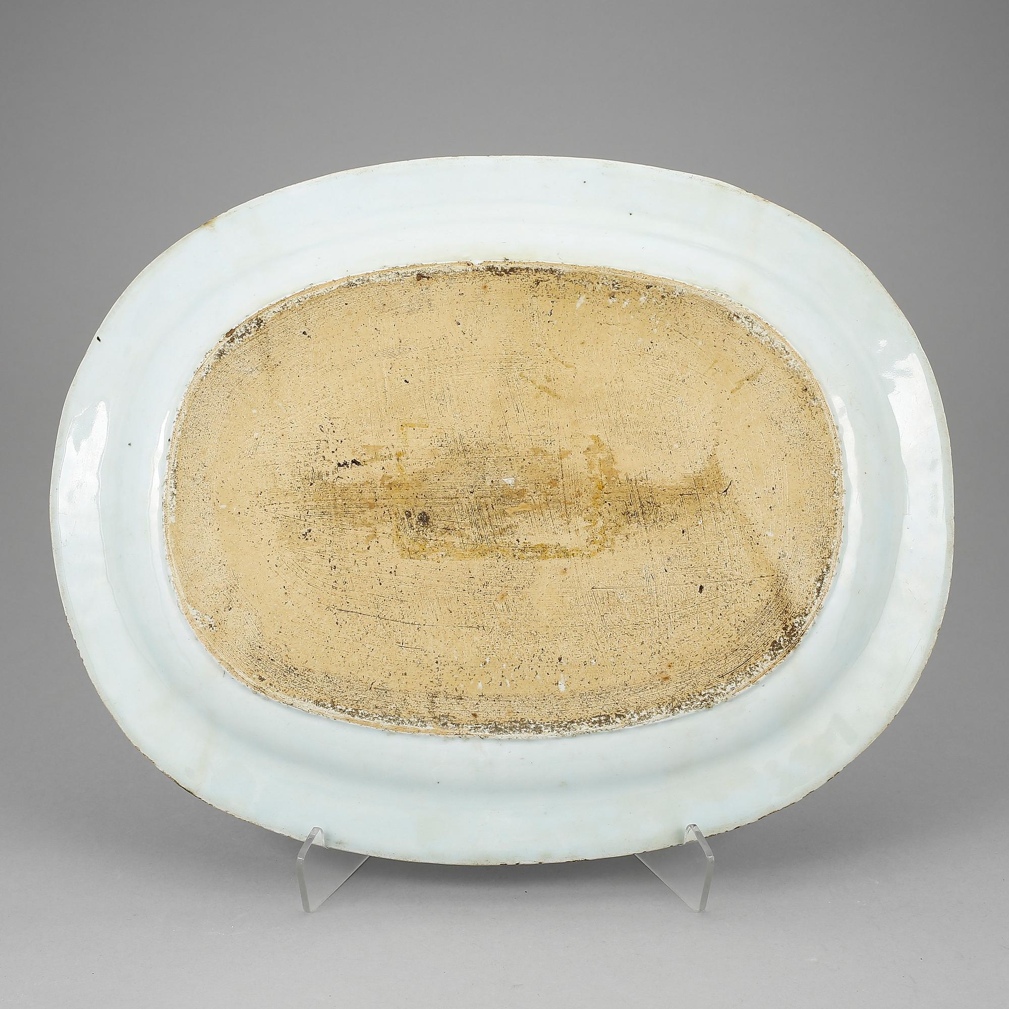 STEKFAT, kompaniporslin, Kina 1700-tal.