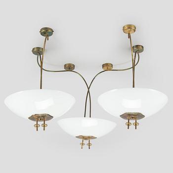 Paavo Tynell, Chandelier, for Taito. Made to order 1950.