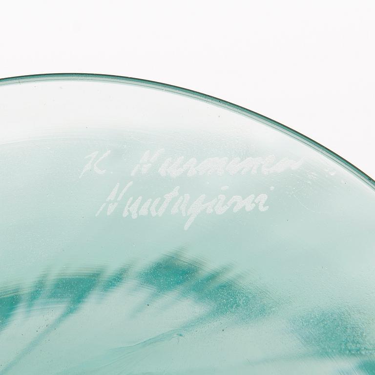 KERTTU NURMINEN, art glass, Lampi Pro Arte 1993, signed K. Nurminen, Nuutajärvi.