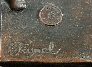 SKULPTUR, brons, bär sign, Fayral.