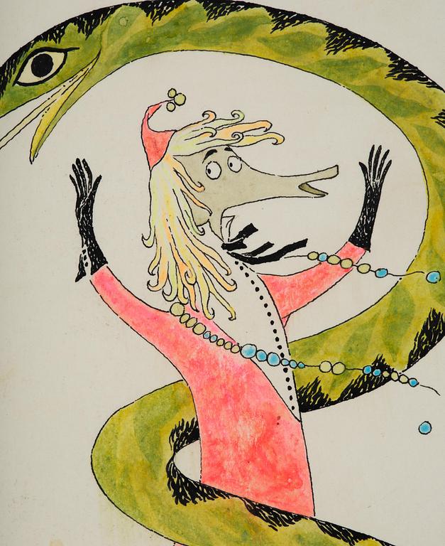 Tove Jansson, Fillyjonk with a snake.