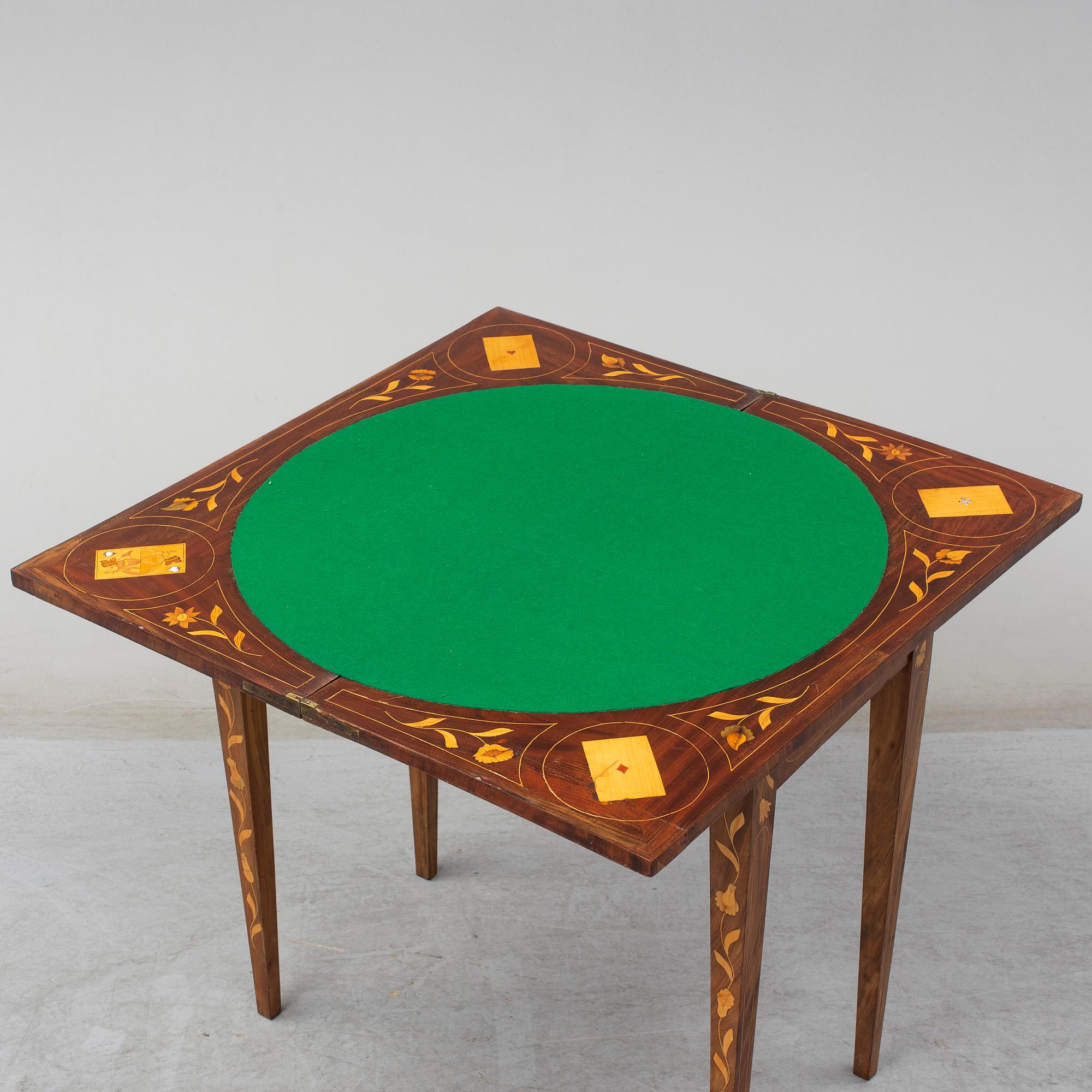 An English or Dutch games table from the 19th century.