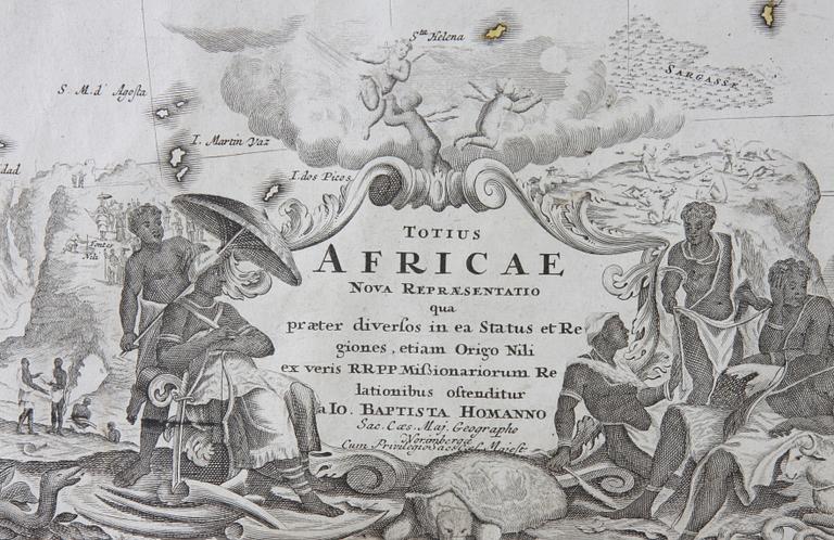 KARTA, kolorerad, "Africae", Homan.