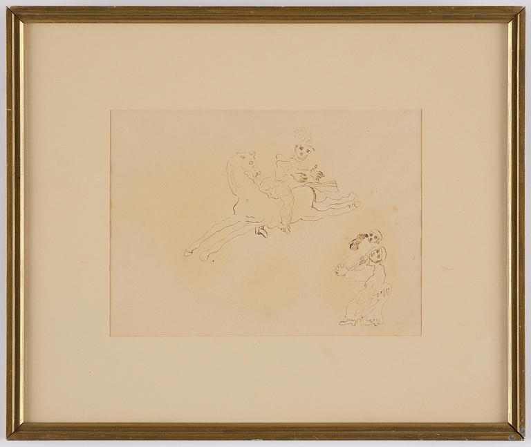 Carl Fredrik Hill, Rider in front of two figures.