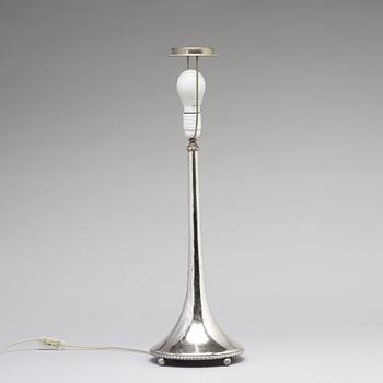 K ANDERSSON, a silver table lamp, Stockholm, 1925.