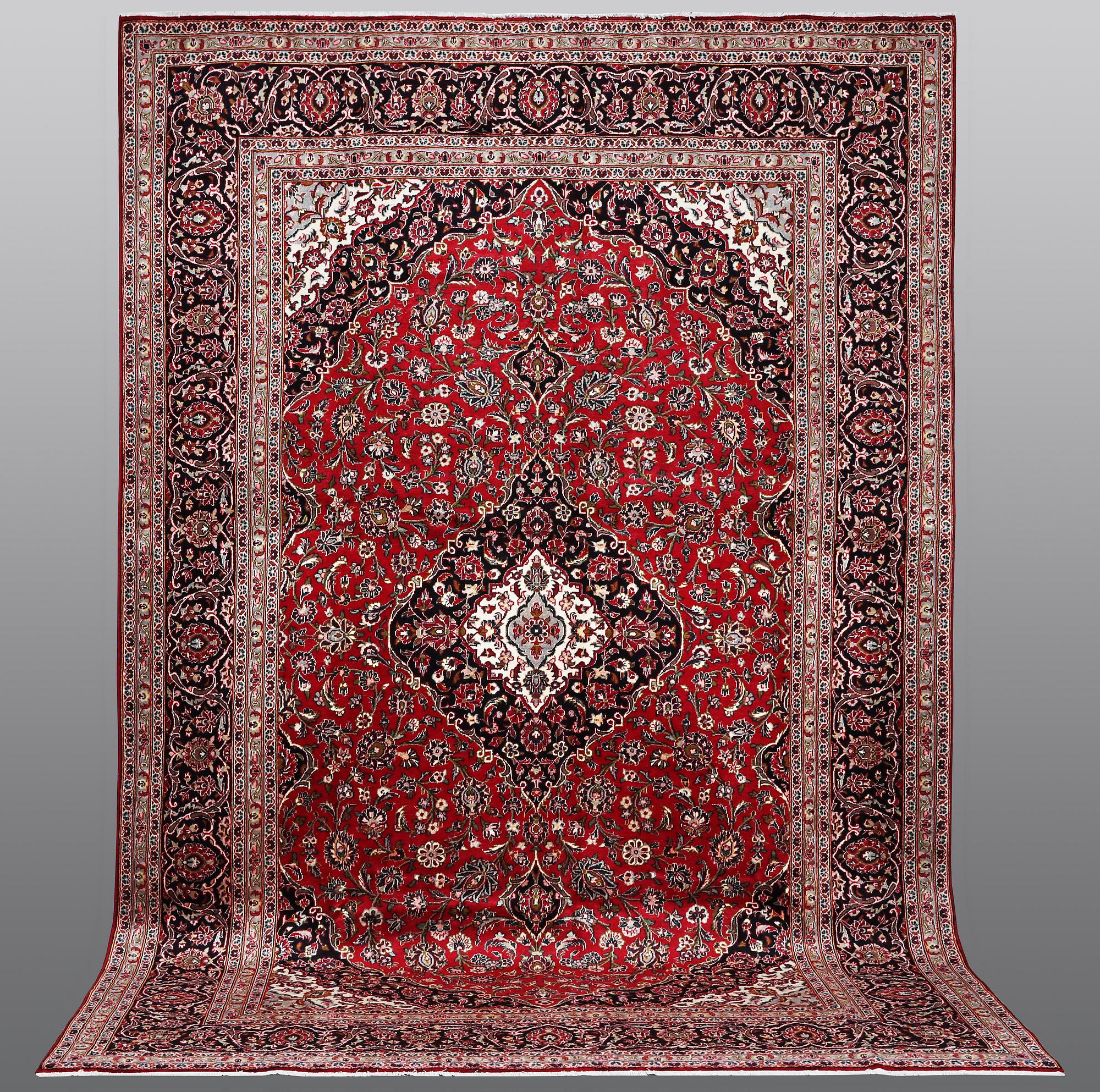 A CARPET, Kashan, ca  405 x 286 cm.