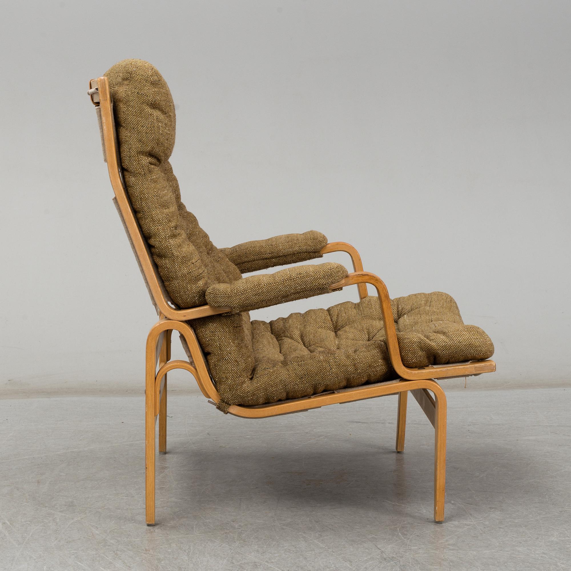 A pair of 'Ingrid' easy chairs by Bruno Mathsson, Dux. Second half of the 20th century.