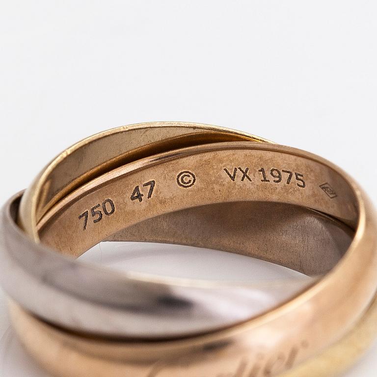 Cartier, ring, "Trinity", 18K guld i tre färger.