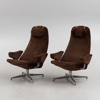 Alf Svensson, armchairs, a pair, "Contourette", Dux.