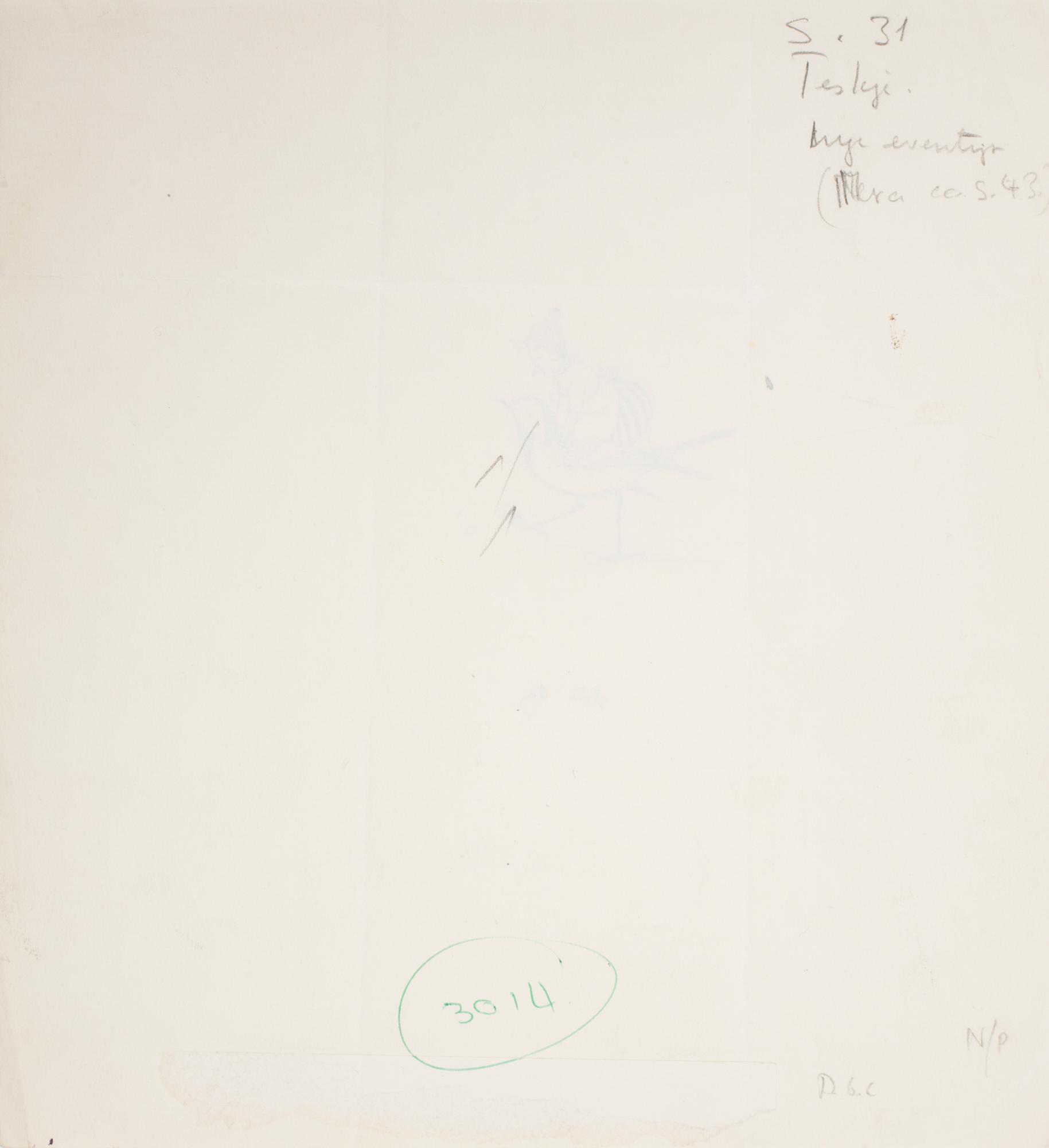 BJÖRN BERG, two ink drawings "Teskedsgumman" signed.
