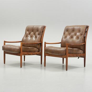 FÅTÖLJER, ett par, "Läckö hög", Ingemar Thillmark, OPE möbler.