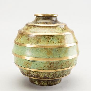Vase, bronze, art deco, Svenska Metallverken, 1920's-30's.