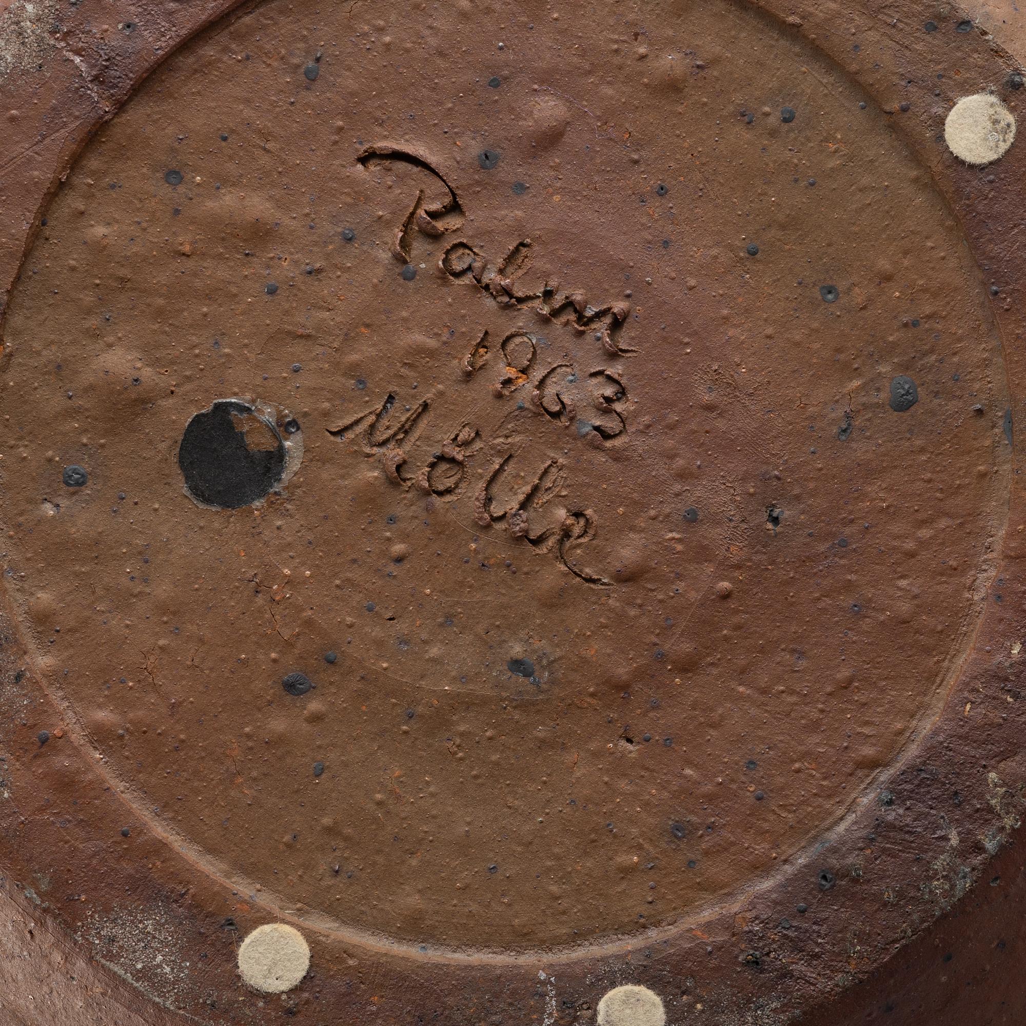 Rolf Palm, a stoneware bowl, Mölle 1963.