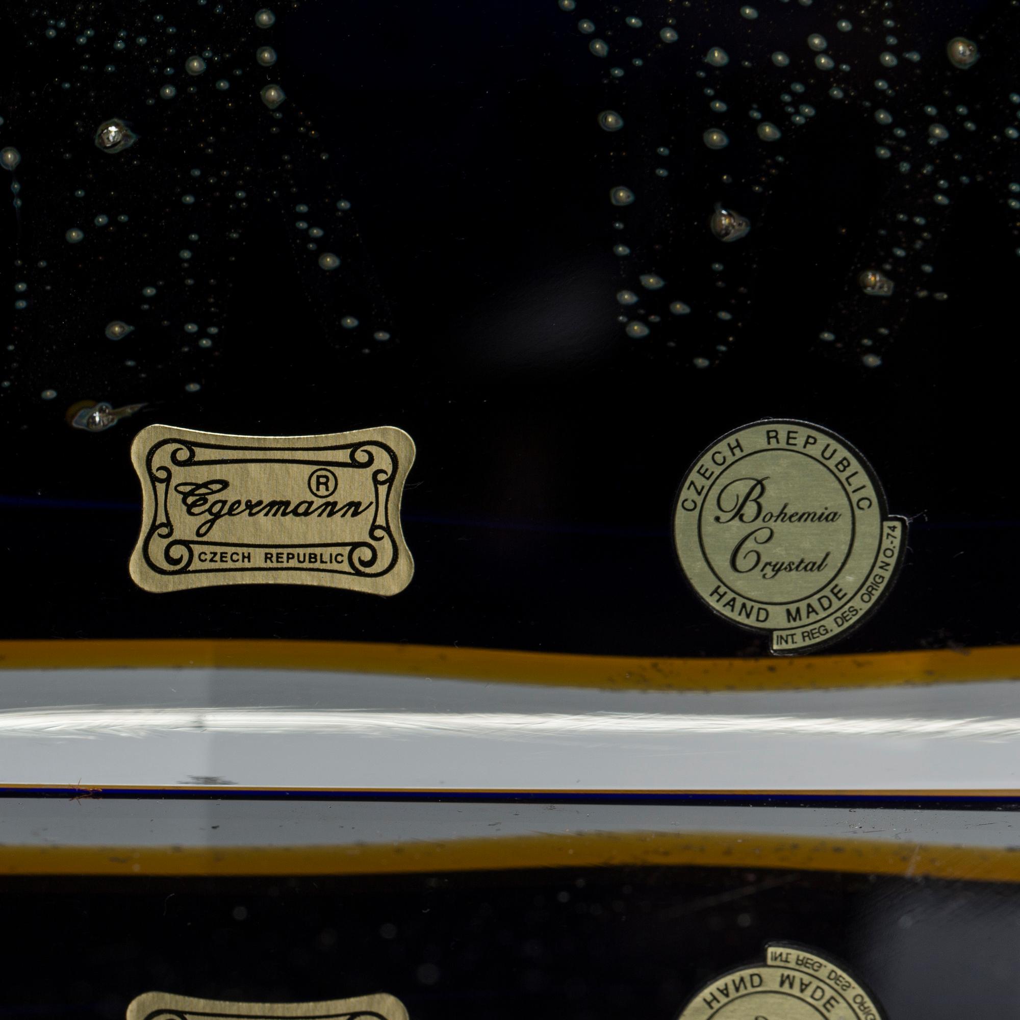 VAS, glas, Pavel Hlava, Bohemia, Tjeckoslovakien, etsad signatur samt etikett.