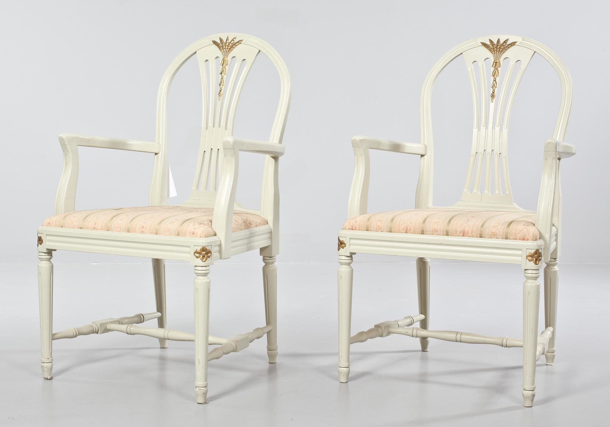 MATGRUPP, 8 delar, gustaviansk stil, 1900-tal.