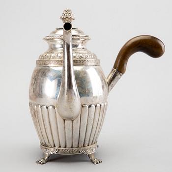 Gustaf Folcker, kaffekanna silver Stockholm 1833.