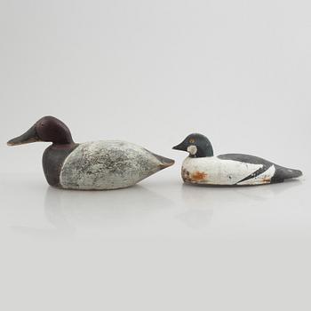 A set of four decoy ducks, first half of the 20th Century.