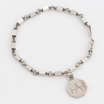 WIWEN NILSSON, silver bracelet with charm.