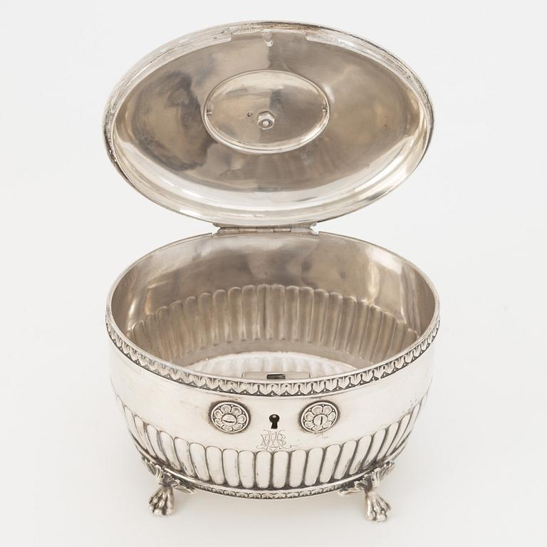 Sockerskrin, silver, gustaviansk stil, Norrköping 1916.