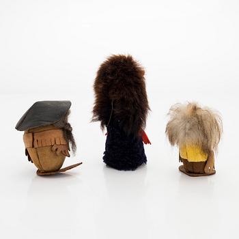 Helena Kuuskoski, figurer, 3 st, Atelier Fauni 1960-70-tal.