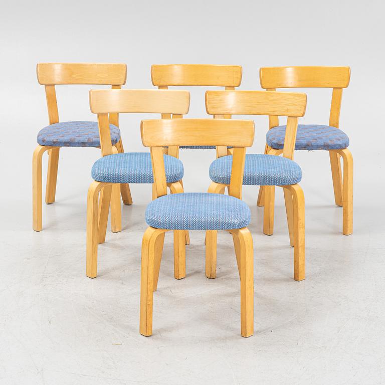 Alvar Aalto, stolar, 6 st, modell 69, Artek, Finland.