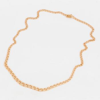 COLLIER, 18K guld, doserad bismarcklänk.